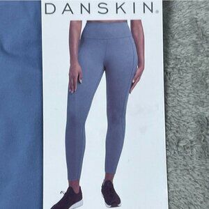 Danskin Lightweight Tights For Women XXL Blue High-Waisted d0952